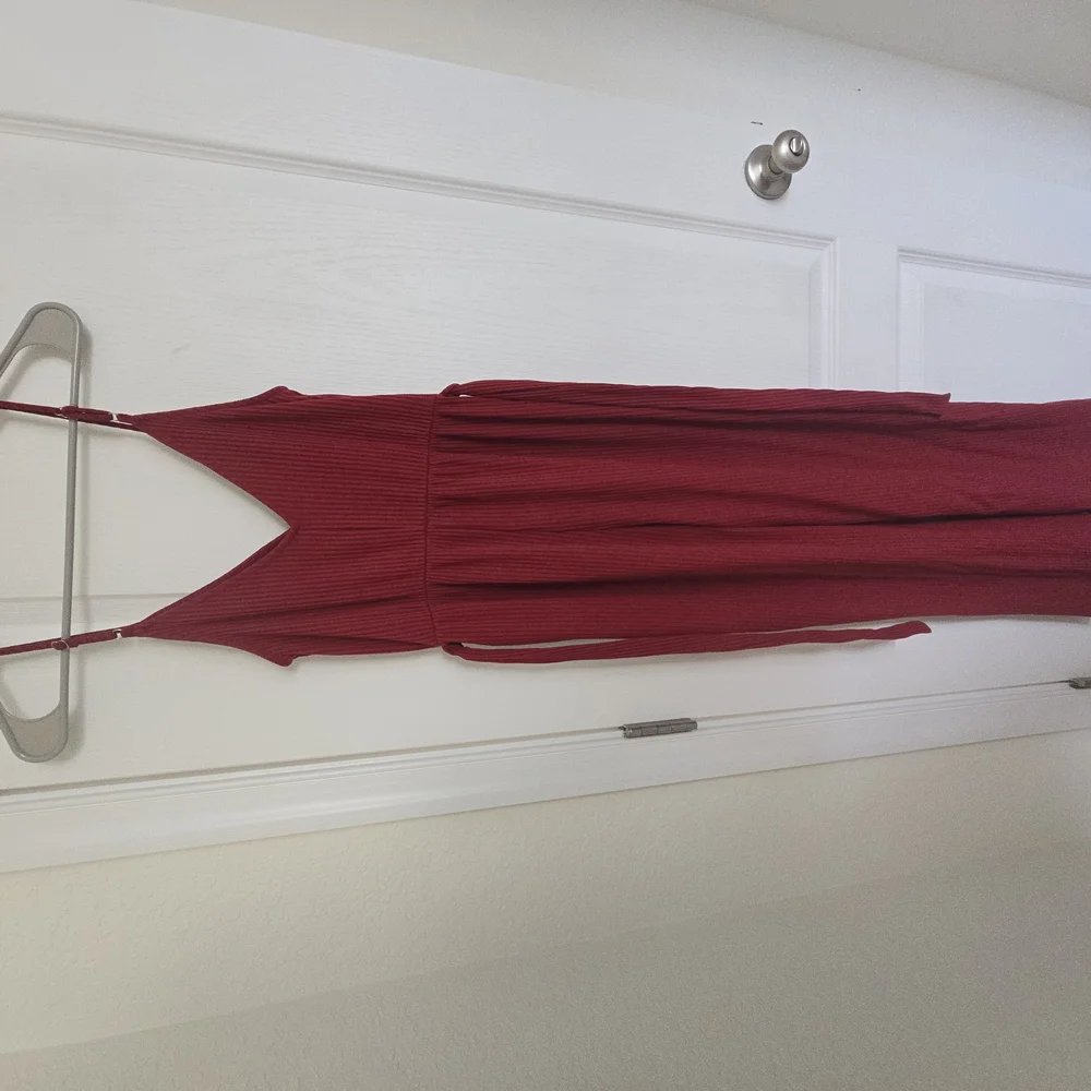 Elegant Burgundy Jumpsuit - Picture 3 of 3